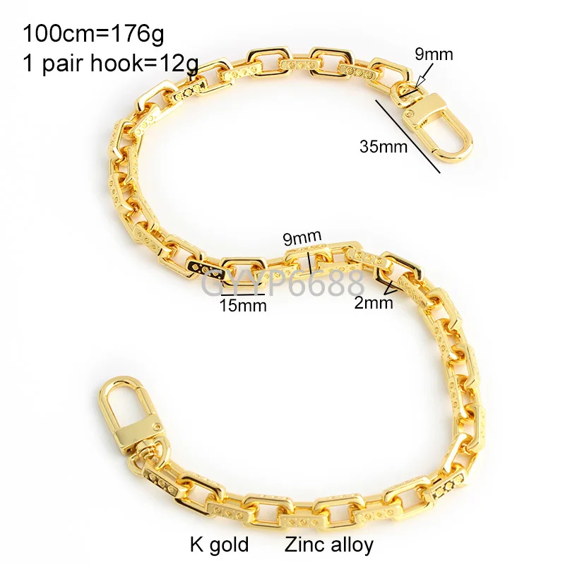 Accessories Chain For Bags Replacement DIY Purse Chain Shoulder Belt Bag Strap 29/60/99/120cm Cluth Handbag Handle Metal Chains