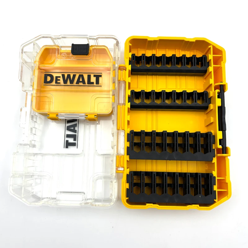 DEWALT Original DT70801 custodia rigida custodia trasparente coperchio rimovibile vassoio impilabile viti portaoggetti punte porta accessori