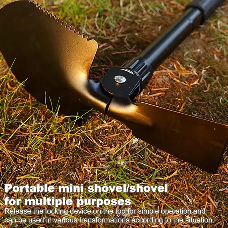 New Folding Survival Shovel Mini Lightweight Steel Trenching Tool Shovel With Oxford Cloth Bag For Garden Mountain Climbing