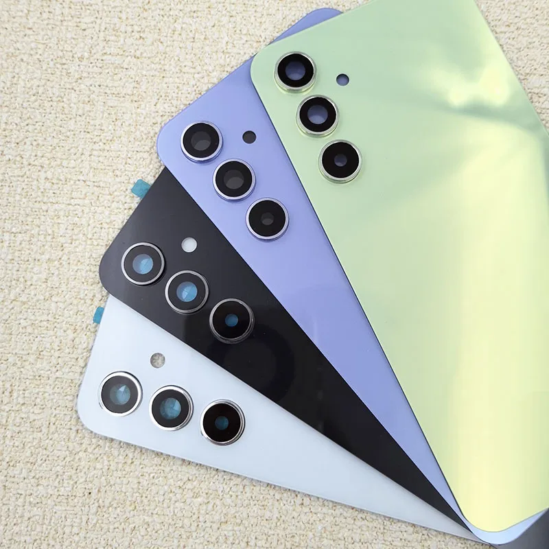 Vidrio Trasero Original para Samsung Galaxy A54 A 54 5G A546U Cubierta de Batería Carcasa Trasera Panel de Reparación y Marco de Lente de Cámara 3