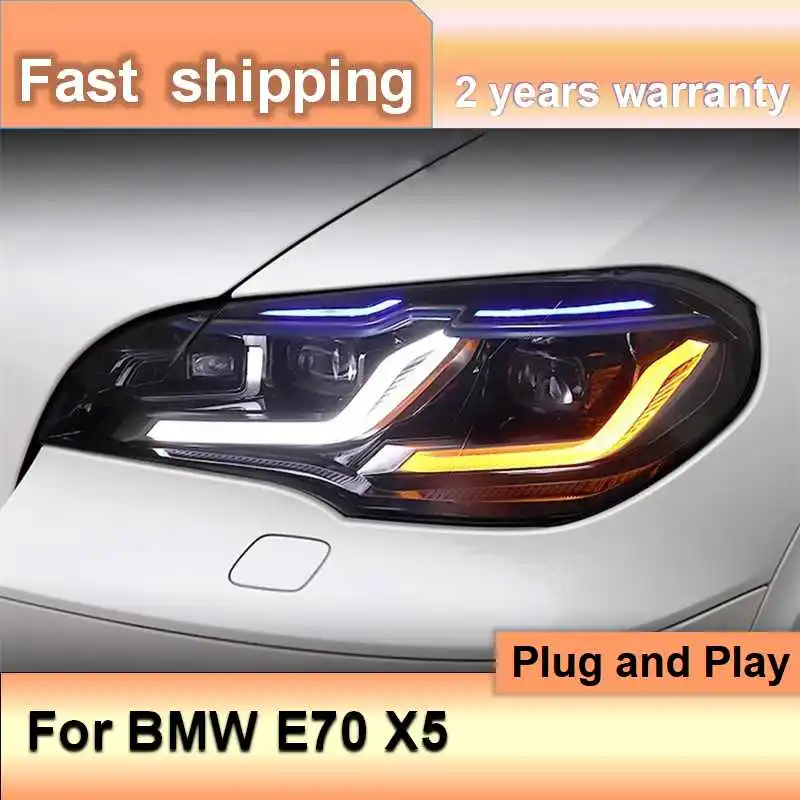 

Car Accessories for BMW X5 E70 Head Light 2007-2014 E70 Headlight DRL Turn Signal High Beam Projector Lens