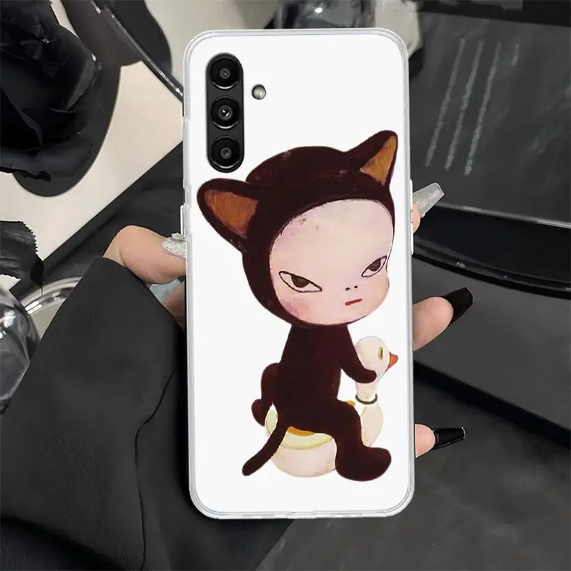 Y-Yoshitomo Nara Phone Case for Samsung Galaxy A52 A53 A54 A55 A12 A13 A14 A15 A22 A23 A24 A25 A32 A33 A34 A35 A05S A04S A03S