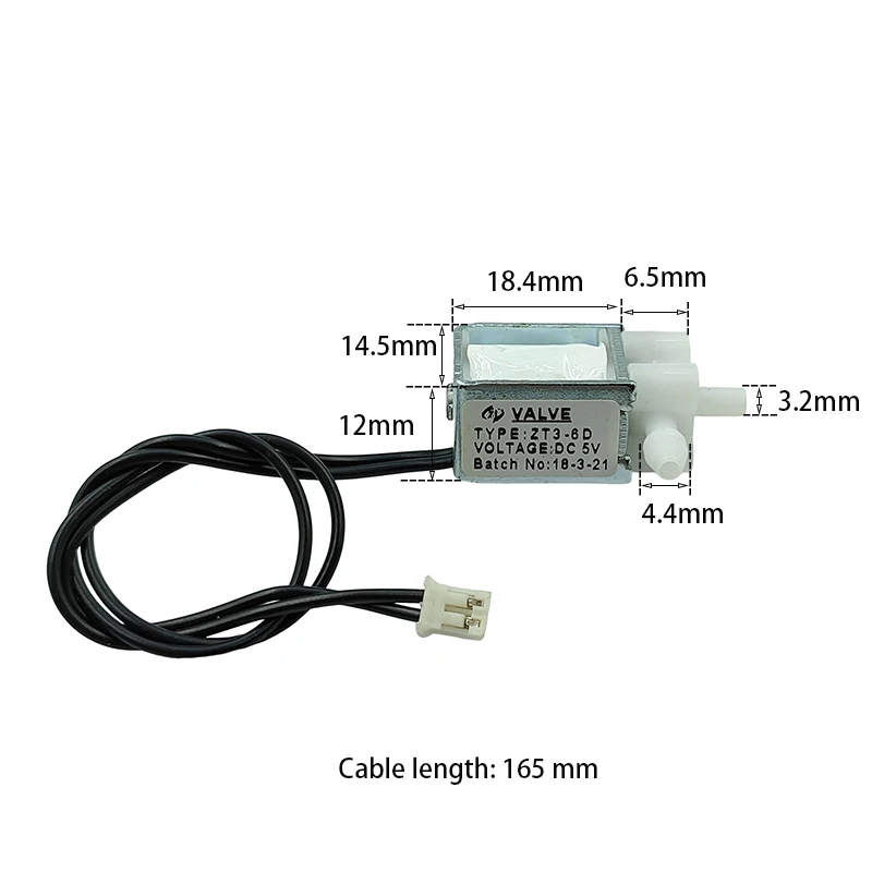 2-way 2-port Solenoid Valve, 5V–6V DC Normally Closed for Blood Pressure Monitors, Beauty Devices, Controlled Air Valves