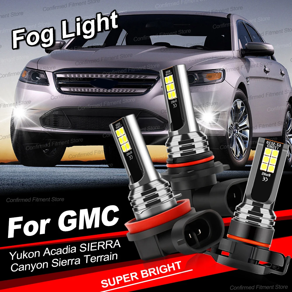 

High Bright Car LED Light Bulbs H11 5202 9145 H10 Canbus LED Front Fog Lamps For GMC Yukon Acadia SIERRA Canyon Sierra Terrain