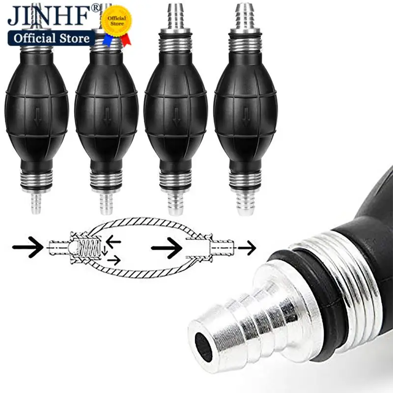 6mm/8mm/10mm/12mm Hand Fuel Pump Line Rubber Aluminum Hand Primer Bulb diesel oil transfer petrol for Car Boat Marine Outboard