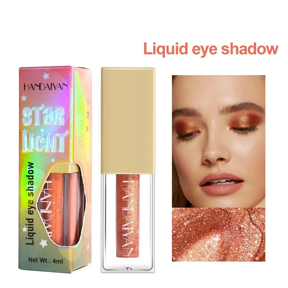 Diamentowy Perłowy Brokatowy Cień do Powiek Shimmer Metaliczny Trwały Modny Wodoodporny Wielofunkcyjny Płynny Cień do Powiek Kosmetyki