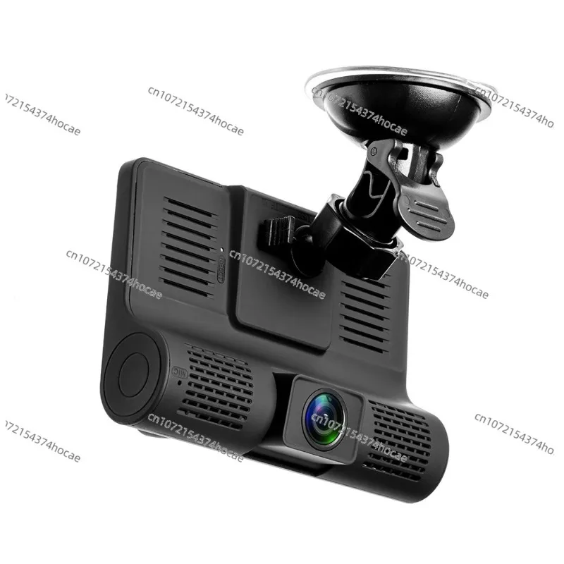 Car DVR 4-inch screen driving recorder 3 cameras Parking surveillance Car video recorder