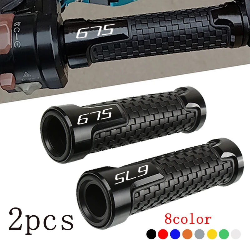Motorcycle Handlebar Grips CNC aluminum Rubber Hand Thruster Grips For Triumph Street Triple 675 RS /S/R 675 Accessories
