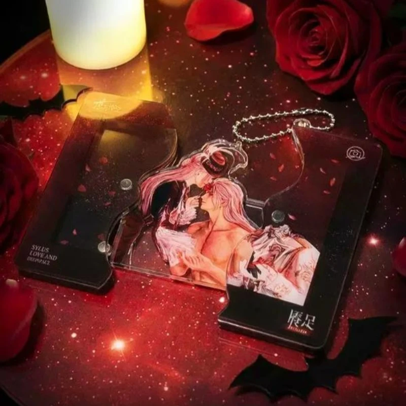 Love and Deepspace Acrylic Pull-out Keychains Sylus Silver Winged Demon Peripheral Collection Decoration Creative Pendants Gift