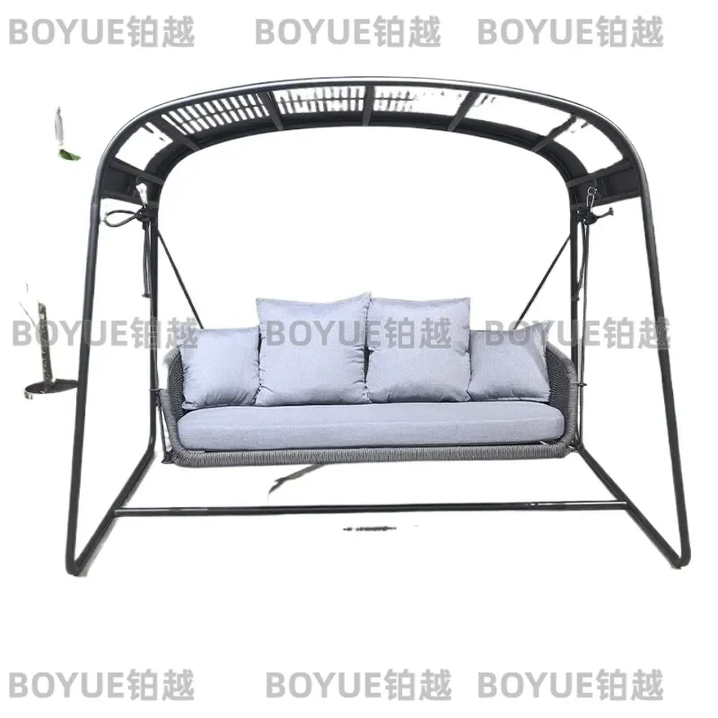 Nordic Outdoor Rattan Hanging Hammock Swing Chair for Garden Patio Villa Courtyard Home Decor Relaxing Rocking Seat Furniture