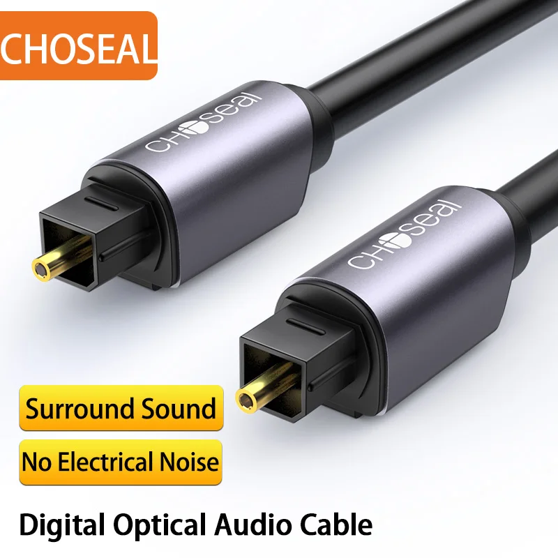 Kabel koncentryczny CHOSEAL cyfrowy optyczny przewód Audio Toslink SPDIF do wzmacniaczy Blu-ray odtwarzacz Xbox 360 Soundbar kabel światłowodowy