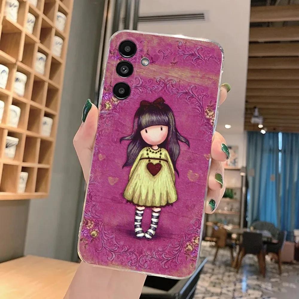 Cute S-santoro-gorjus Girl Phone Case For Samsung Galaxy A71,70,52,51,40,31,A50,30S,21S,Note20ultra Transparent Cover