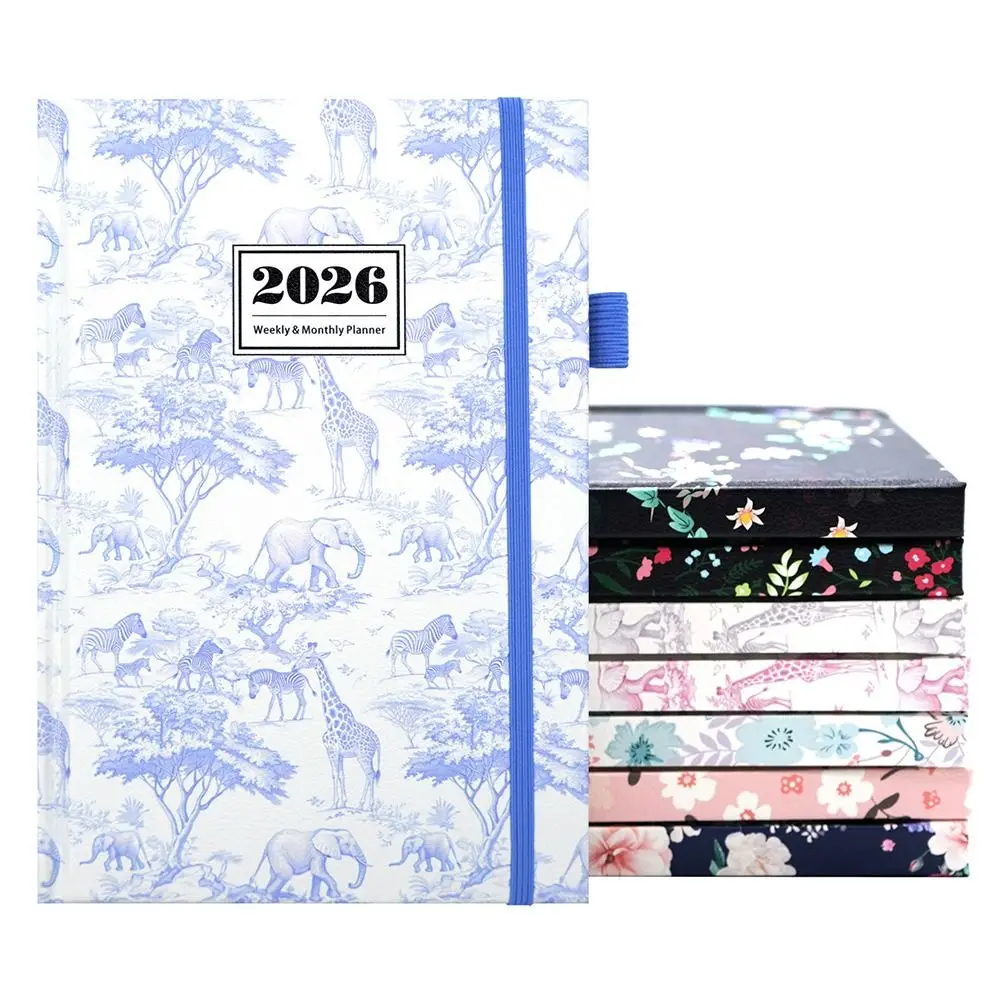 English 2026 Schedule Planner Notepad 12 Months Wear-resistant To-do List Notebook Portable Thick Paper Office Work Planner