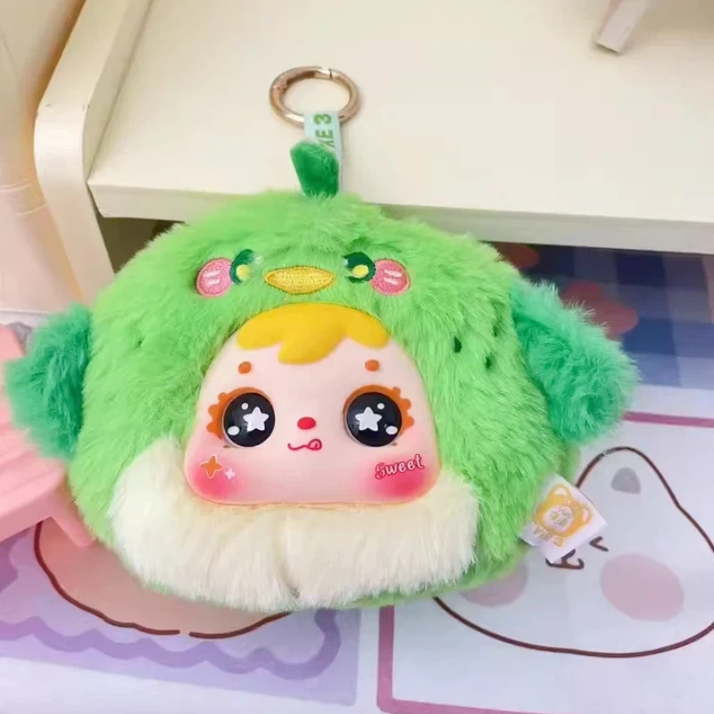 حقيقي صامويل الفاكهة الحيوان الجنة سلسلة صندوق أعمى لطيف أفخم دمية المفاتيح حقيبة سحر هدية للنساء والفتيات #6