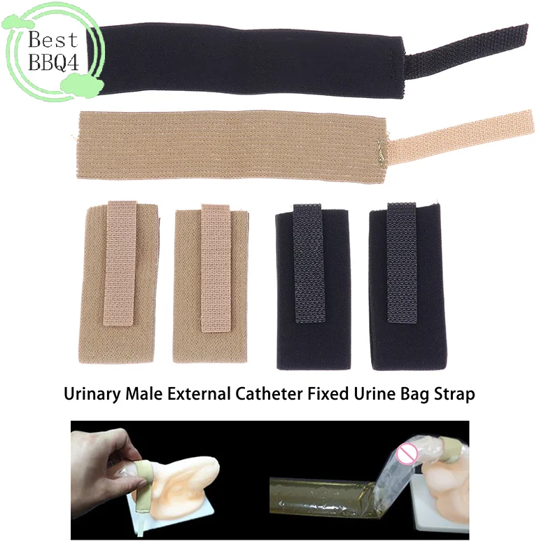 

(BBQ4)10Pc Adjustable Male External Catheter Strap Fixed Urine Bag Urinary Incontinence Penile Clamp Fixer Reusable Holder Band