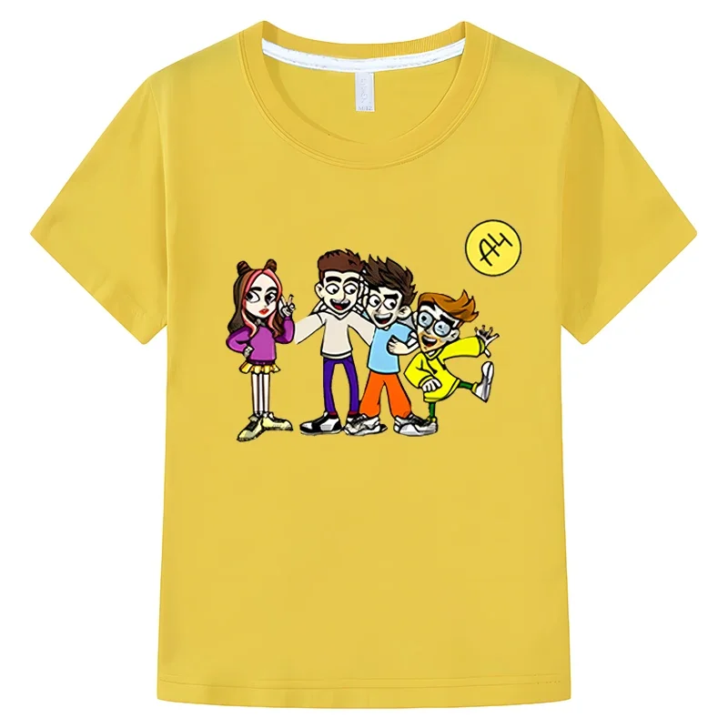 Camisetas de manga corta para niños y niñas, ropa informal de Anime, A4, Vlad, y2k