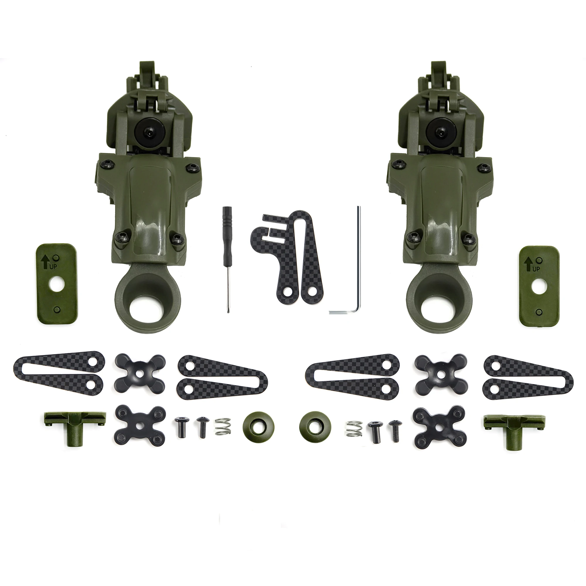 New Noise Canceling Headphones Helmet Mounting Brackets FAST Helmet Rail Adapter Kit for COMTAC II III Series Tactical Headsets
