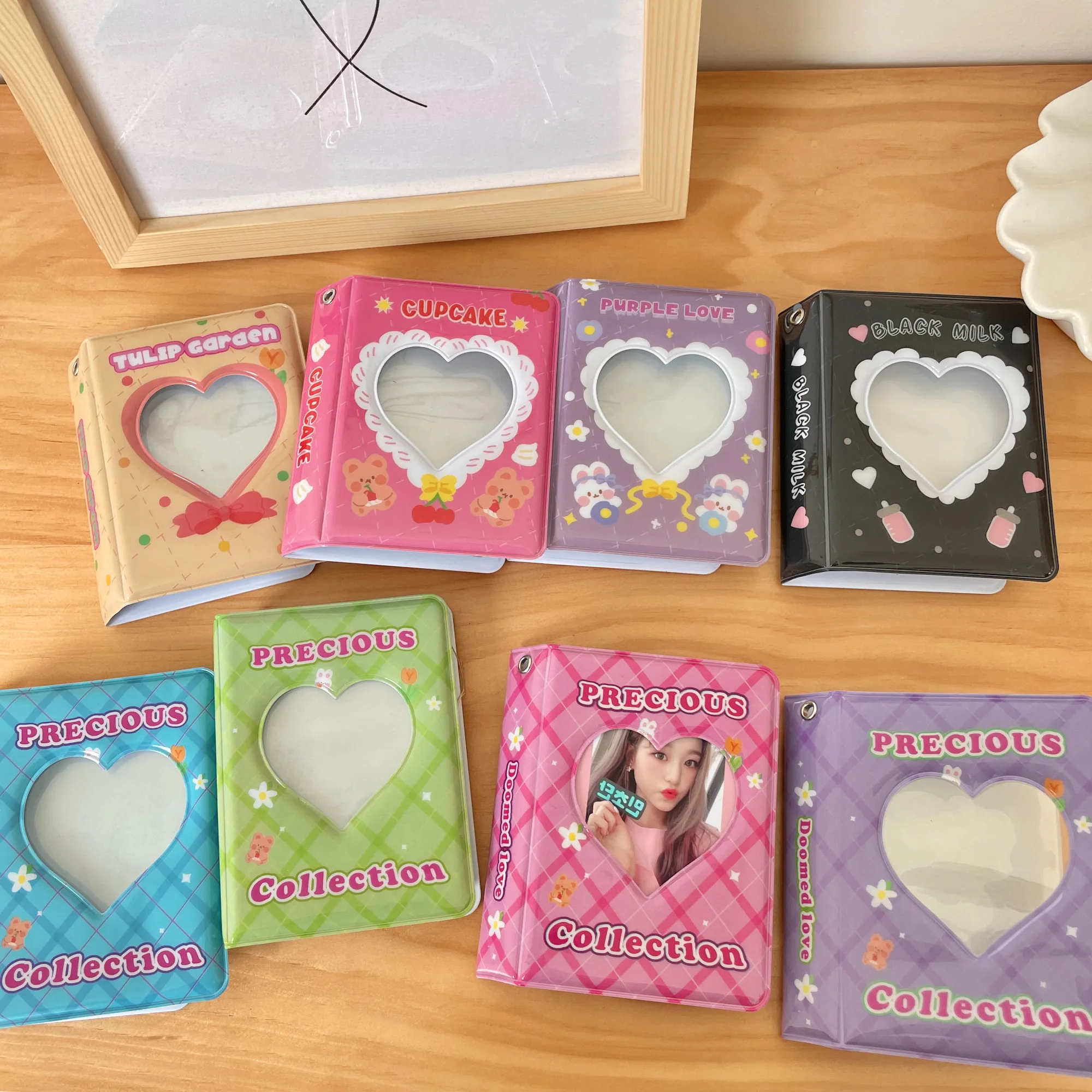 

Sharkbang Heart Series Mini Photo Album Set 20pcs Double Side Sleeves Storage Card Postcards Photos Collect Book Organizer