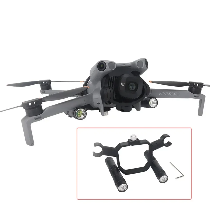 LED Searchlight Night Light for Mini 5Pro Adjustable Brightness Two-handed Flight Signal Lamp for DJI Mini 5 Pro Accessories