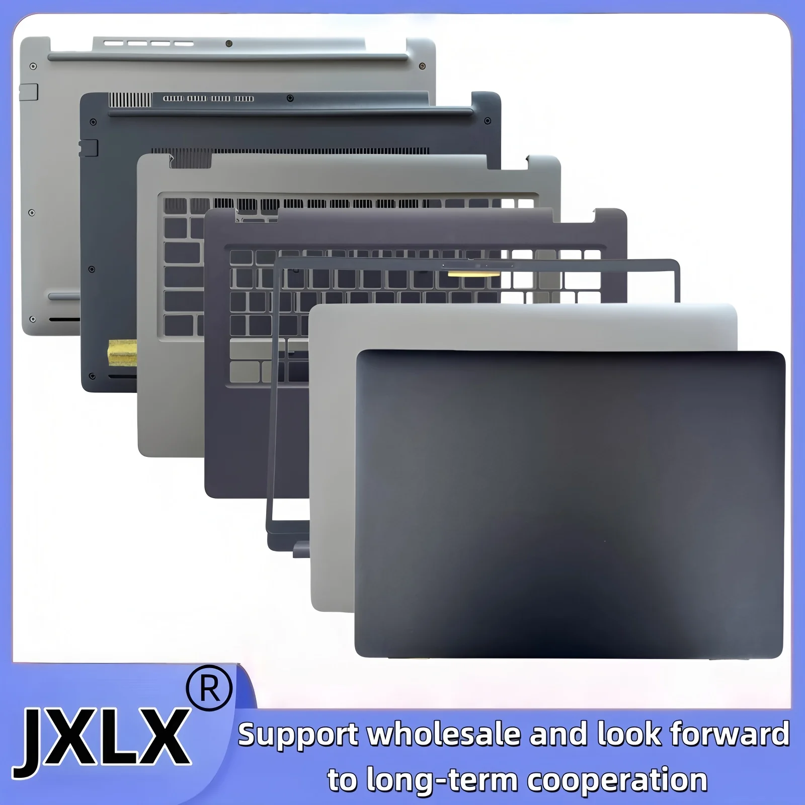 JXLX® New For Dell Pro 14 PC14250 PC14255 Laptop LCD Back Cover Top Case/LCD Front Bezel Cover/Palmrest Cover/Bottom Base Cover