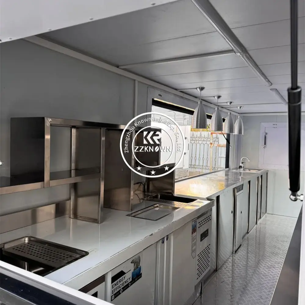 Reboque de comida de dois andares personalizado, caminhão de comida móvel, sorvete, café, churrasco, van de comida, reboques de catering