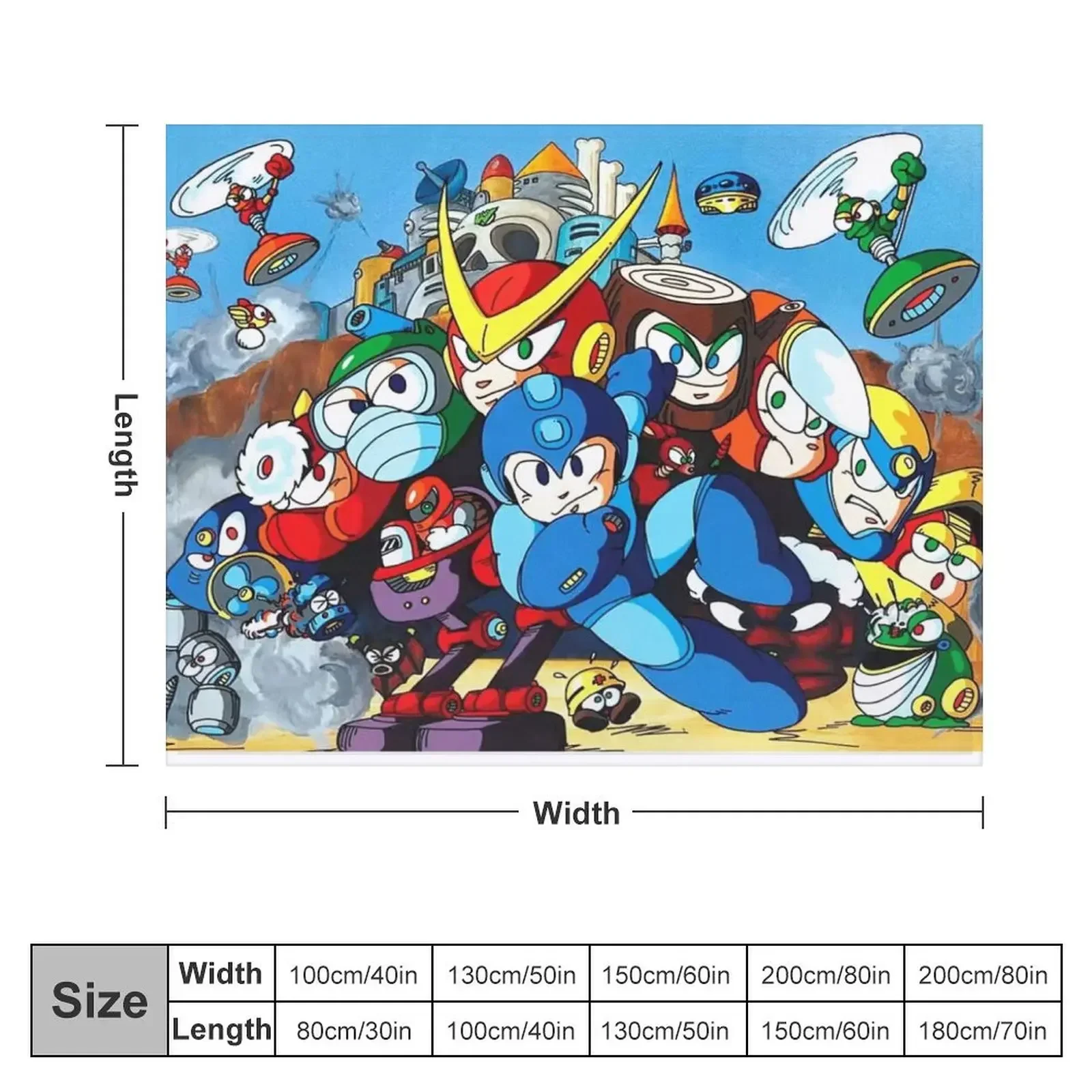 Mega Man 2 Art Throw Blanket Blankets For Bed wednesday Baby Soft Plush Plaid Blankets