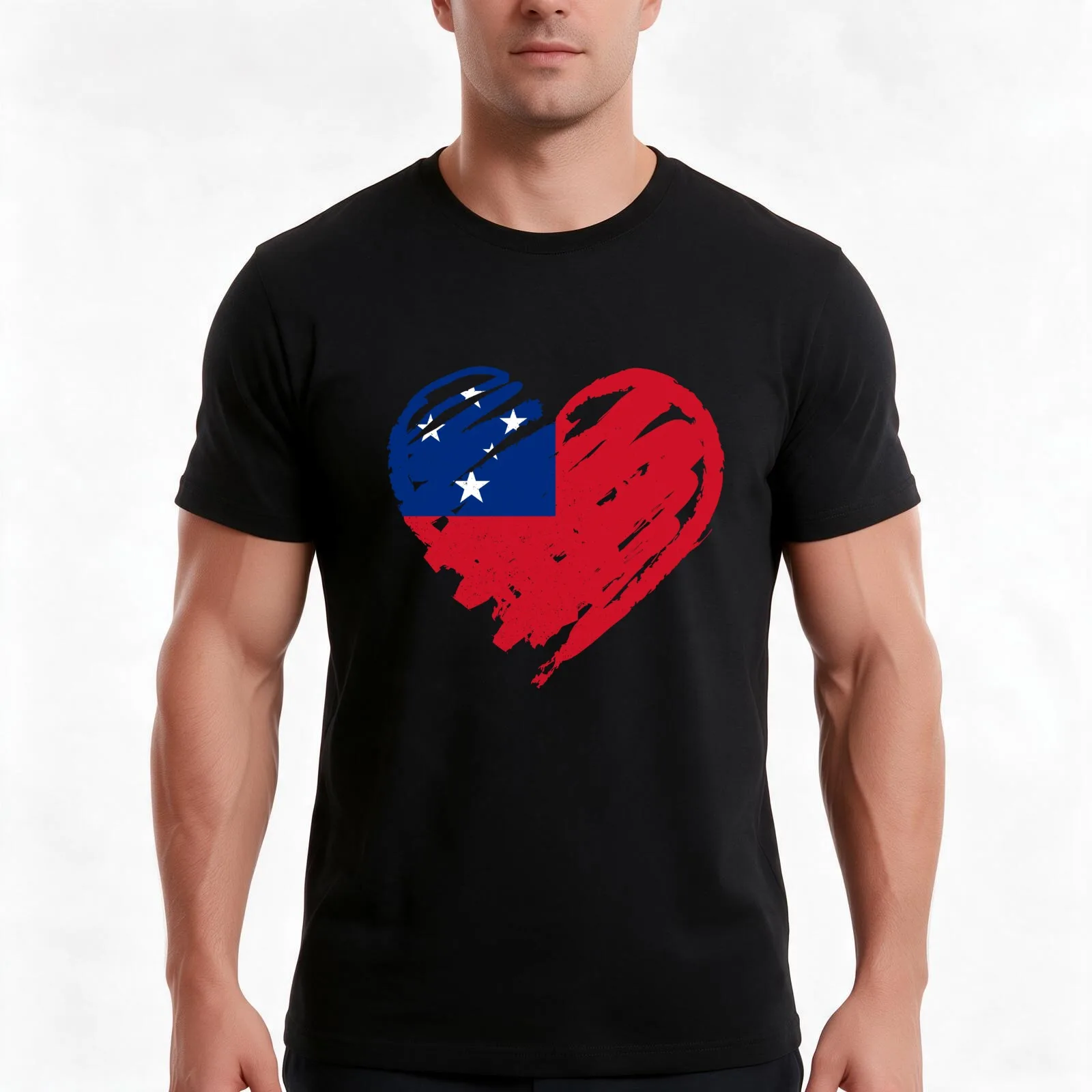 I Love Samoa - Ou te alofa ia Samoa T-Shirt Summer Casual Cotton Tee Oversized Streetwear Tops Vintage Graphic Print