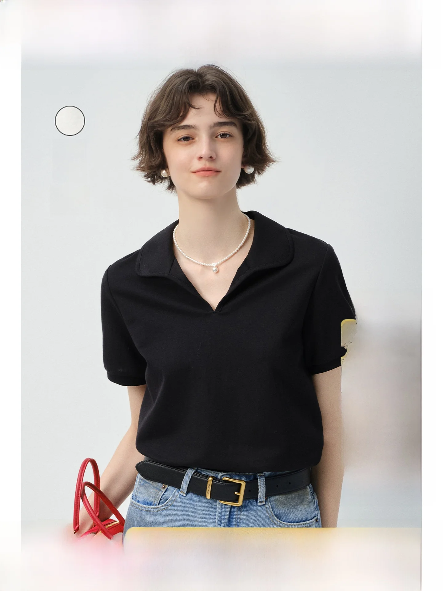 

Женская футболка больших размеров с V-образным вырезом, коротким рукавом, повседневная, свободного кроя, летняя, однотонная, универсальная, модная, для полных женщин