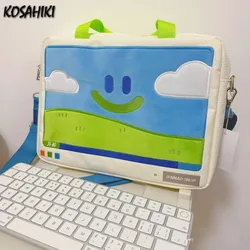 Cartoon Casual Fashion Kawaii Underarm Bag College Students All Match Y2k Shoulder Bags New Contrast Color Women Laptop Handbags