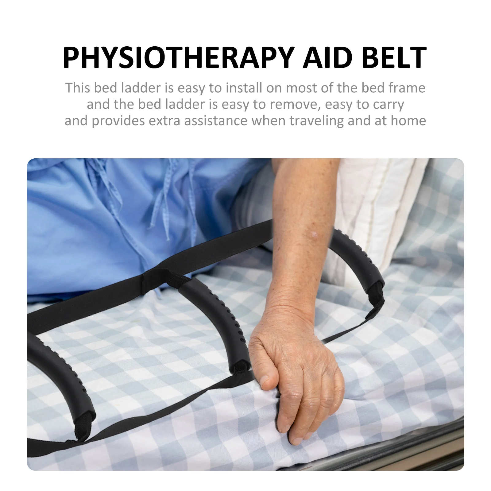 Get up Aid Rope Bed Ladder Tape Pull Straps Assist - Disabled Patient Supplies Eva Nylon Belt Elder Sit for Patients