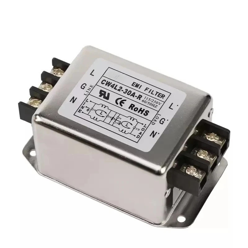

Power Filter 220V Terminal Block 10A20A30A AC Single-phase CW4L2-20A-R Rail Installation