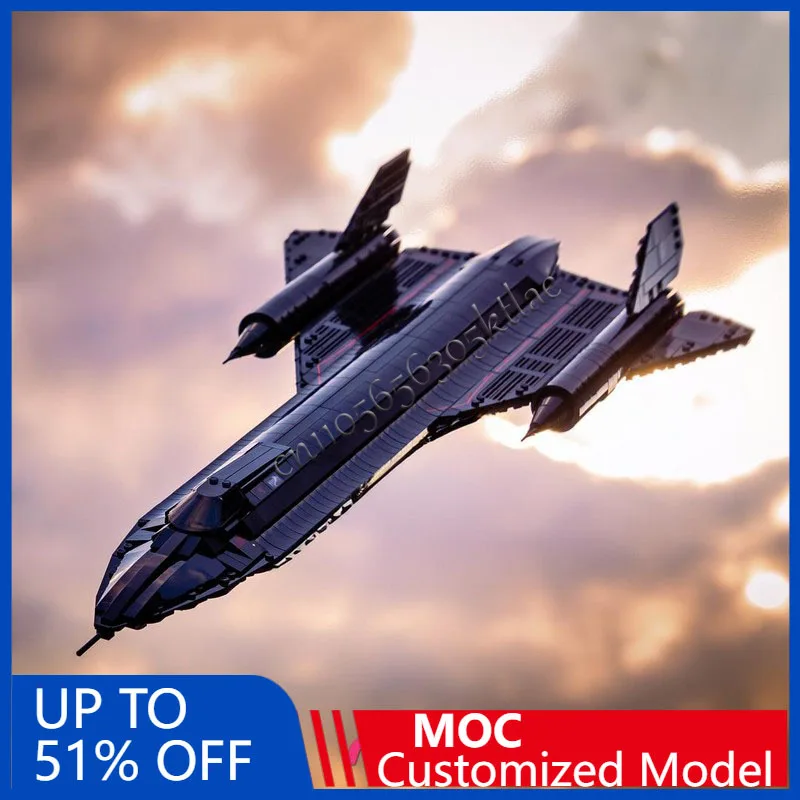 

1228 шт. MOC настроить SR-71 реактивный самолет Blackbird модель здания DIY технология собранные развивающие детские игрушки рождественские подарки