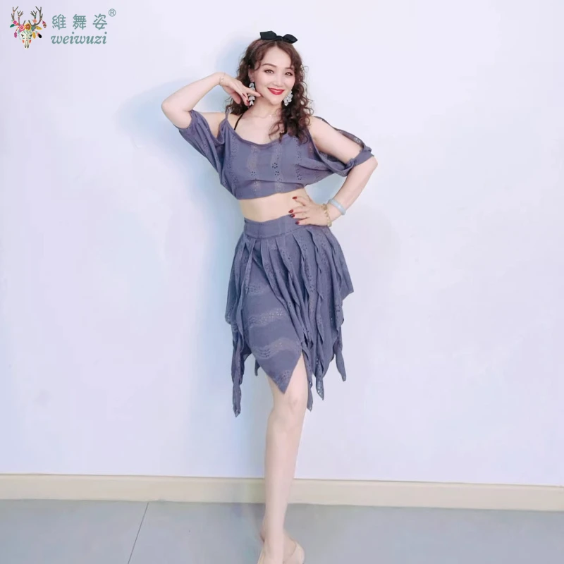 Belly Dance Practice Clothes Costume Women's Sexy Slimming Tassel Dress Performance Set Adult Oriental Dance Training Clothes