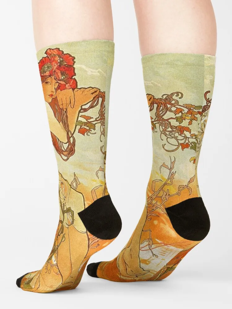 Alphonse mucha-Calcetines artísticos de Anime