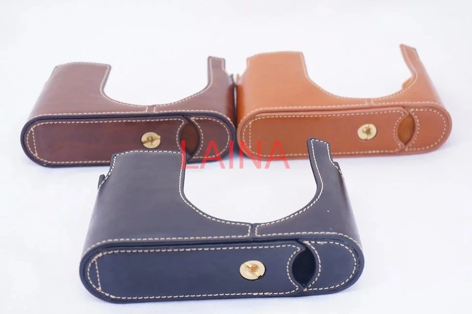 PU Leather Half Body Camera Case, Bottom Cover with Battery Opening for Leica Q TYP116