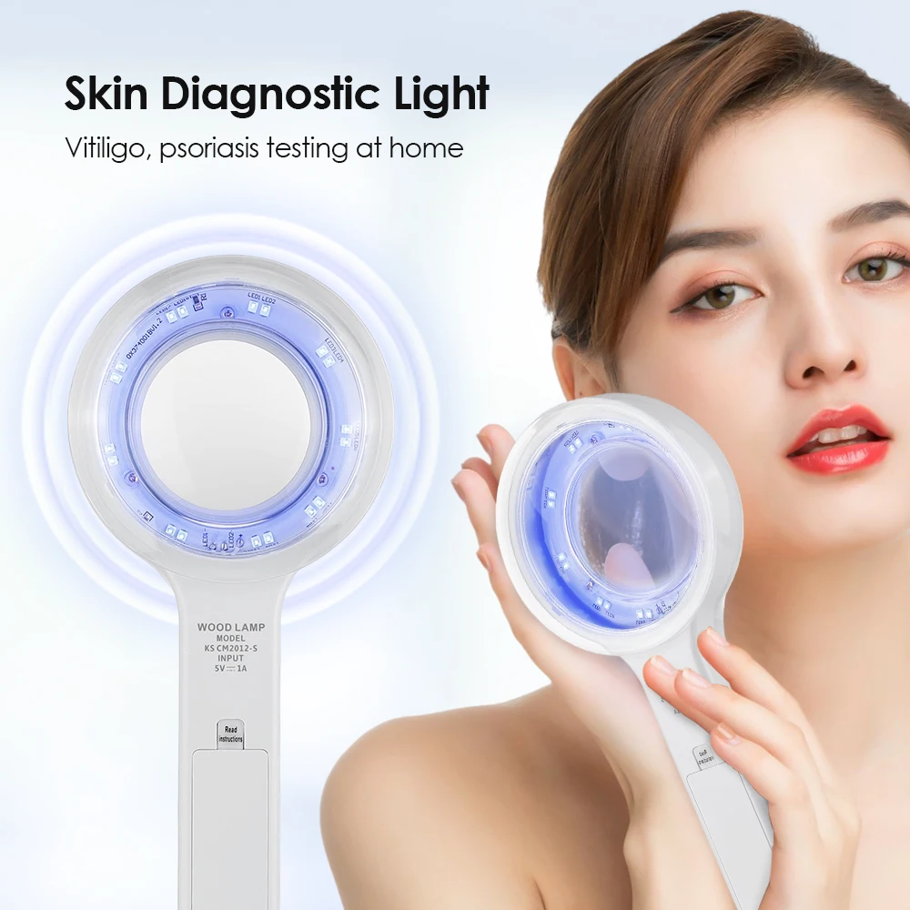 

Woods Lamp Household Skin Detector Skin Diagnostic Lamp UV Filter Magnifying Analyzer Lamp Skin Test USB Charging Dropshipping