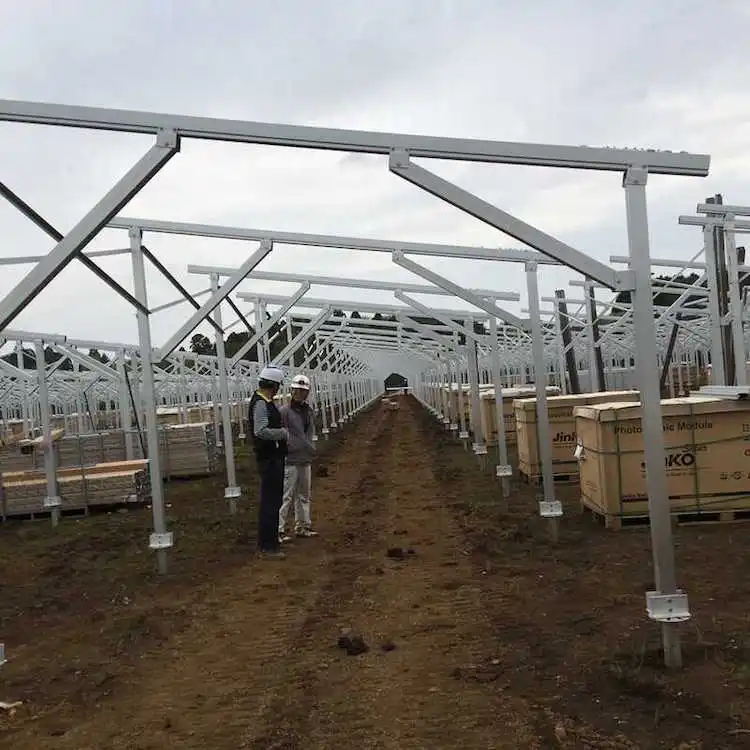 Complete Industrial Farmland Mounting System Solar Bracket Structure with AL 6005-T5 Material and 15-Year Warranty