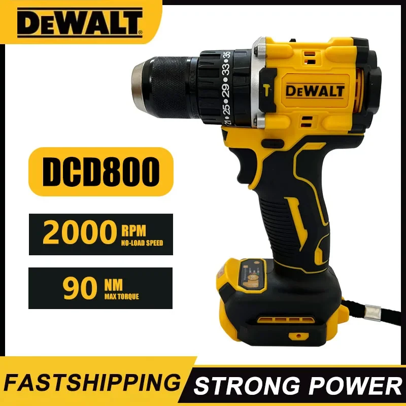 

Dewalt DCD800 2000 об/мин аккумуляторная ударная дрель 1/2 дюйма бесщеточная электрическая отвертка литиевый электрический инструмент для батареи Dewalt 20 В