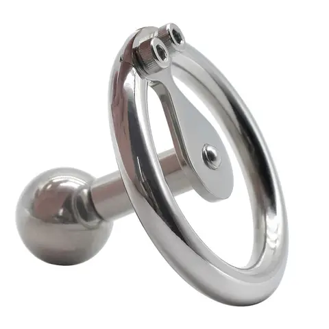 Cage de chasteté masculine inversée plate Cage à coq négative avec ceinture de chasteté en tube anneaux de pénis en acier inoxydable jouets sexuels d'esclave Sissy