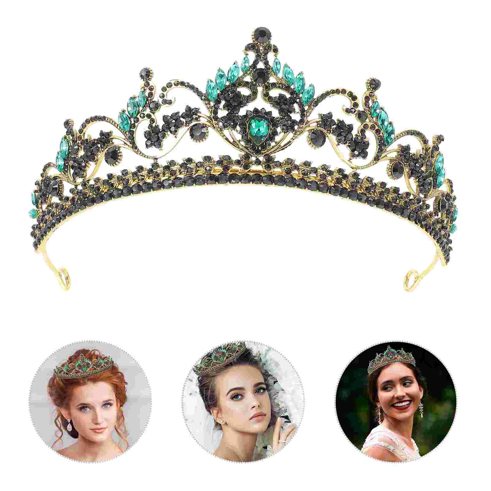 Outfit Rhinestone Tiara Hair Decoration Exquisite Crown Wedding Elegant Banquet Miss