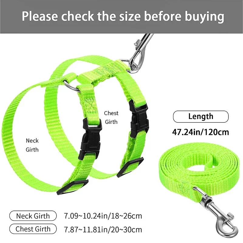 New Cat Collar Harness Leash Adjustable Nylon Pet Traction Cat Kitten Halter Collar Puppy Dog Cat Product Small Pet Harness Belt