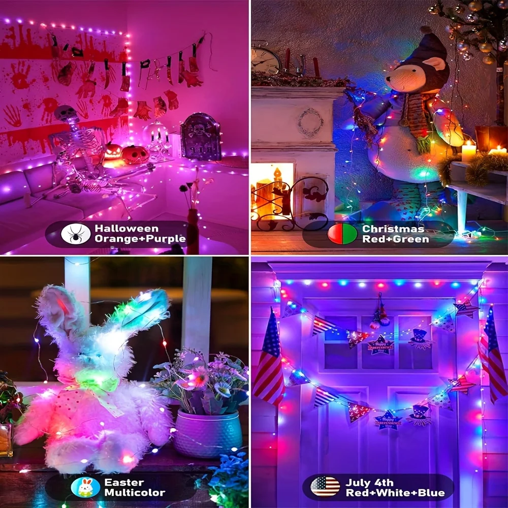 RGBIC Led String WS2812B Smart Fairy Light APP Remote Garland USB Waterproof Outdoor Christmas Light for Tree Bedroom Decoration