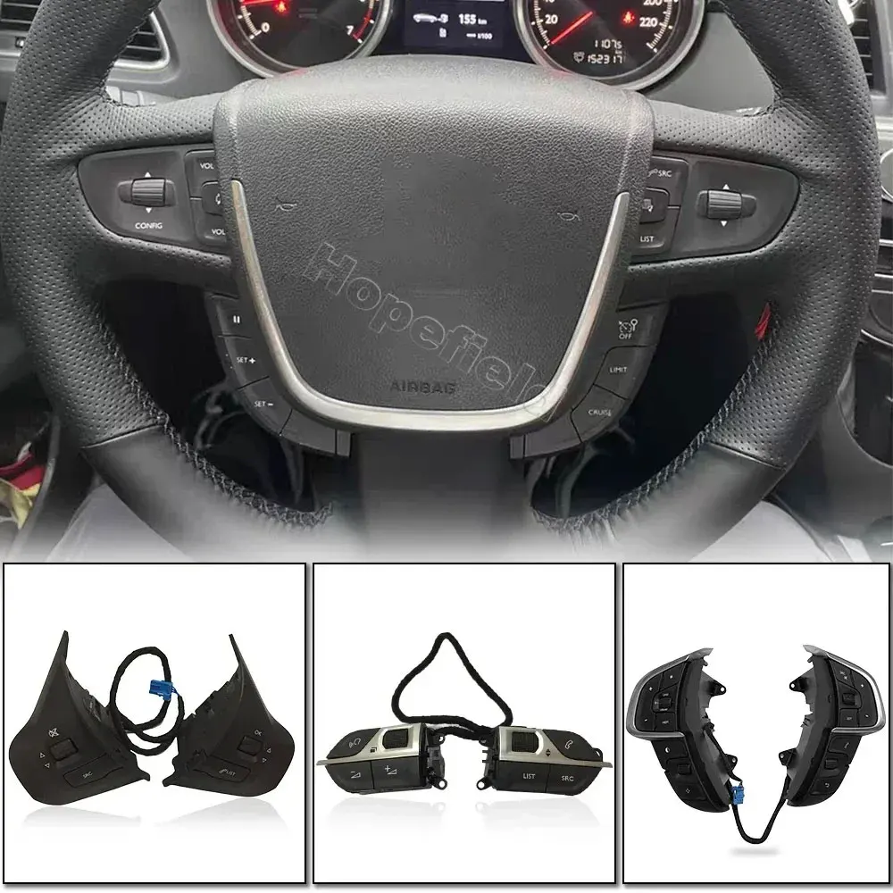 

Steering Wheel Button Cruise Control Audio Media Volume Switch For Peugeot 308 408 508 2008 4008 5008 for Citroen C4 C5 C6 C3XR