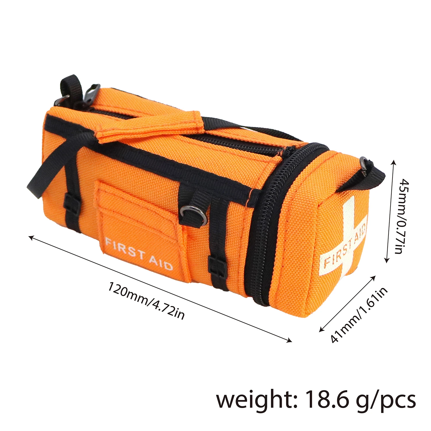 Simulação bagageiro saco de resgate kit primeiros socorros decoração para 1/10 rc rastreador carro trx4 defender scx10 rc4wd yikong