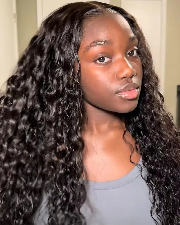 250% vorgeschnittene Loose Deep Wave Frontal Perücken 7x5 13x4, kleberlose Echthaarperücke, sofort tragbar, 13x4 13x6 Water Curly HD Lace Front Perücken, vorgezupft, 30-36 Zoll, unbehandelte Echthaarperücken für Frauen, gebleichte Knoten, im Angebot. – Detail 21