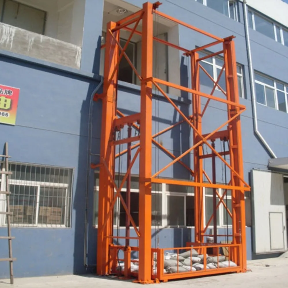 Deposit Price Simple Wall-mounted Chain Hydraulic Lifting Platform for Factories and Warehouses Fixed Hydraulic Freight Elevator