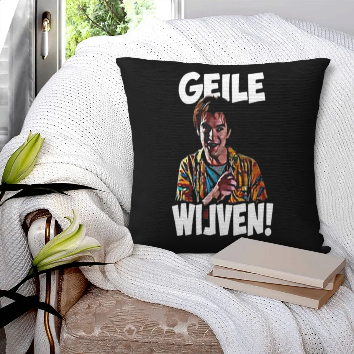 Geile Wijven Kees Flodder Kawaii Pride Pillowcase Cushion Modern Throw Pillow Cushion Cover Pillowcase White Customizable