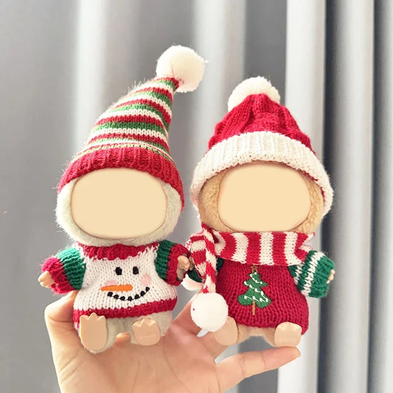 

Christmas-style Doll Costume Set for Labubu, Red Christmas Style, Suitable for Christmas, New Year Winter Doll Outfits Gifts