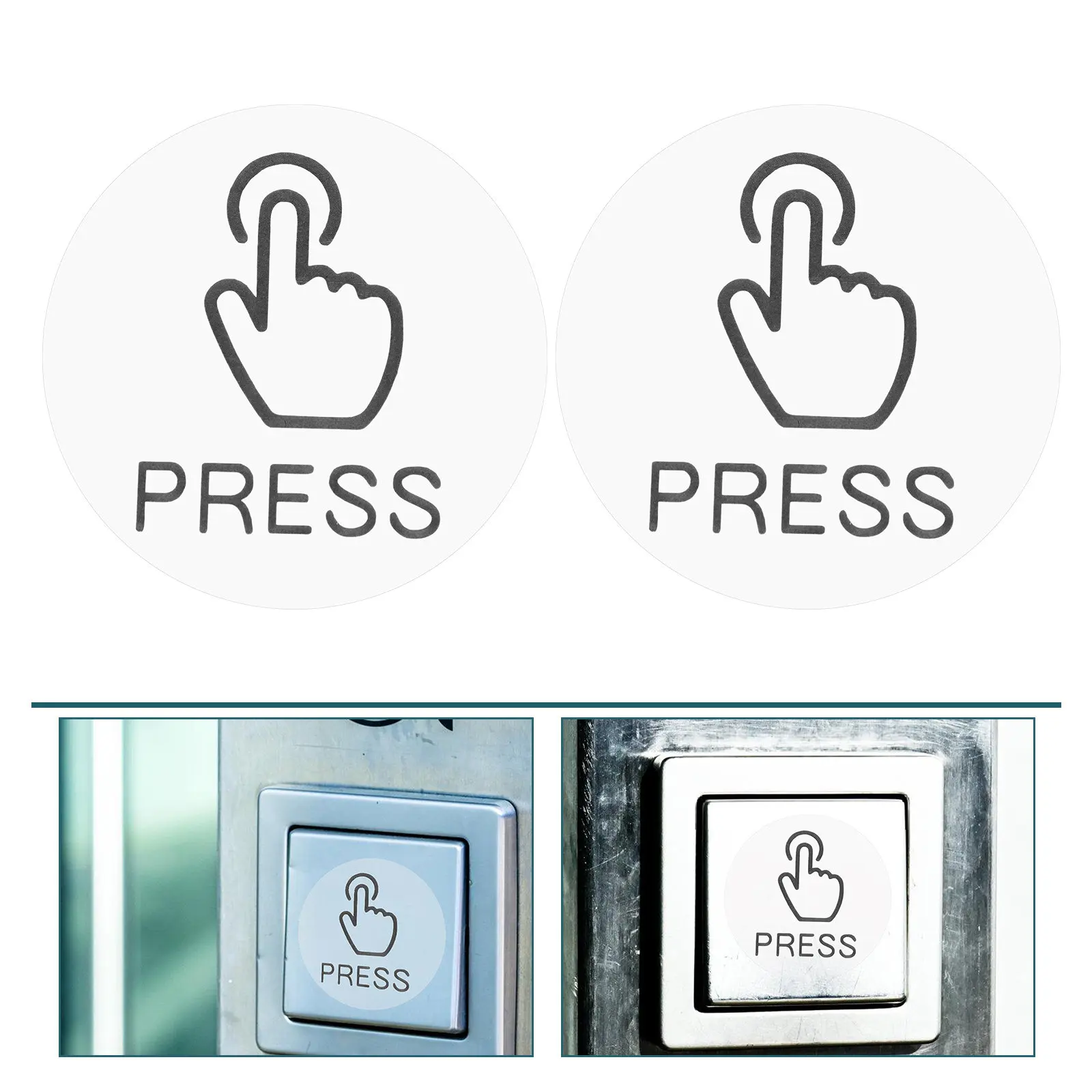 

24Pcs PVC Switch Reminder Stickers Press Label Decals for Door Switches Stylish Elegant Design Versatile Use Office Home