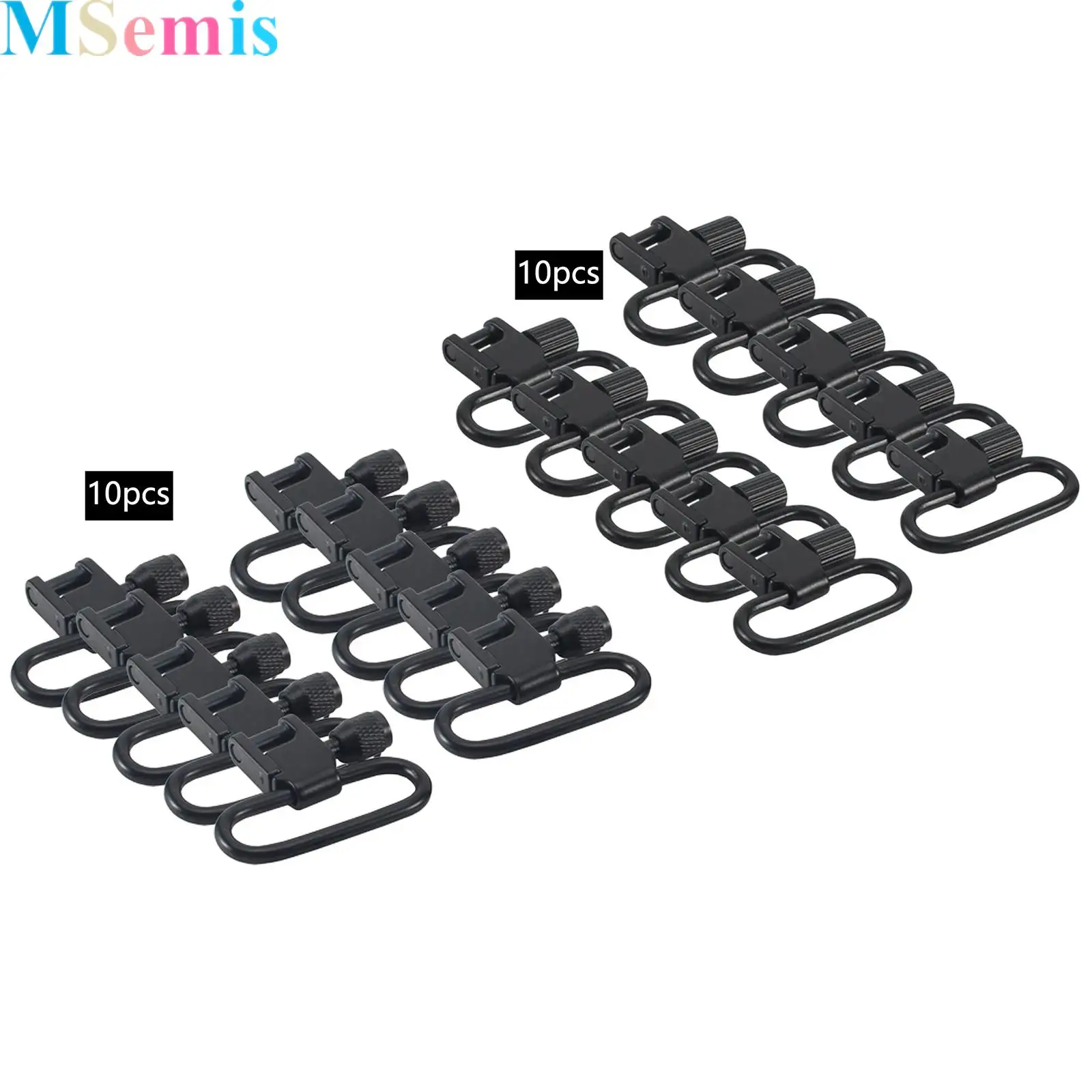 

10 Pcs Zinc Alloy Quick-detach Backpacking Carabiners Sling Swivel Sling Mount 1.25 Inches Sling Swivels